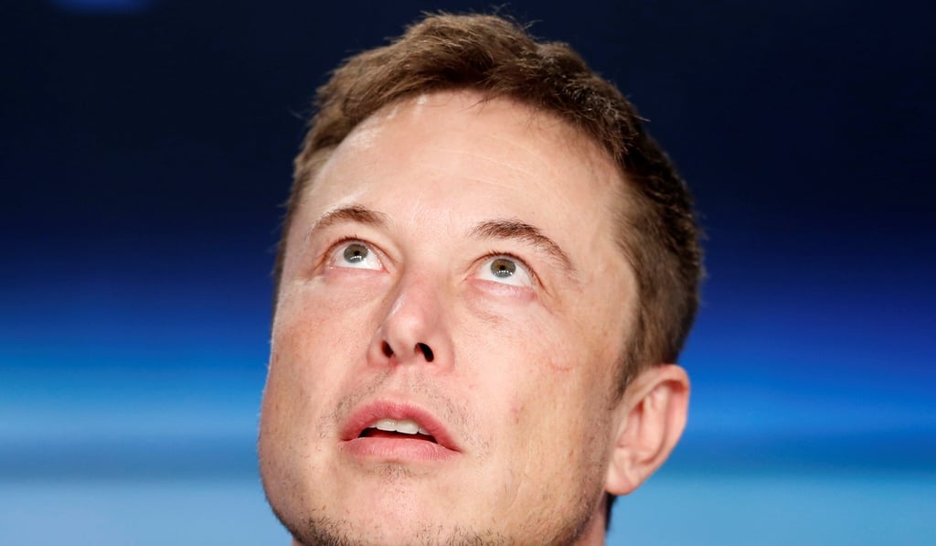 Tesla CEO Elon Musk at a press conference following the first launch of a SpaceX Falcon Heavy rocket at the Kennedy Space Center in Cape Canaveral, Florida. Photo: Reuters