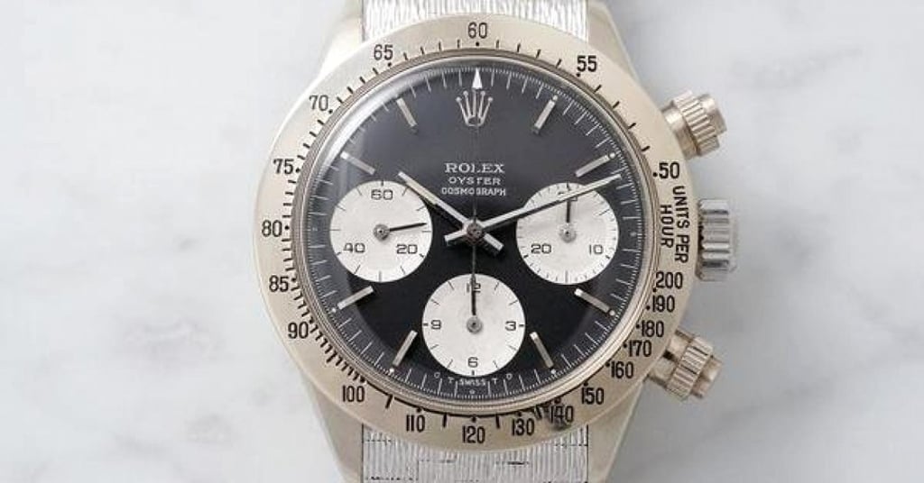 The Rolex Daytona sold at auction over the weekend for US$5.9 million. Photo: CNBC The Rolex Daytona sold at auction over the weekend for US$5.9 million. Photo: CNBC
