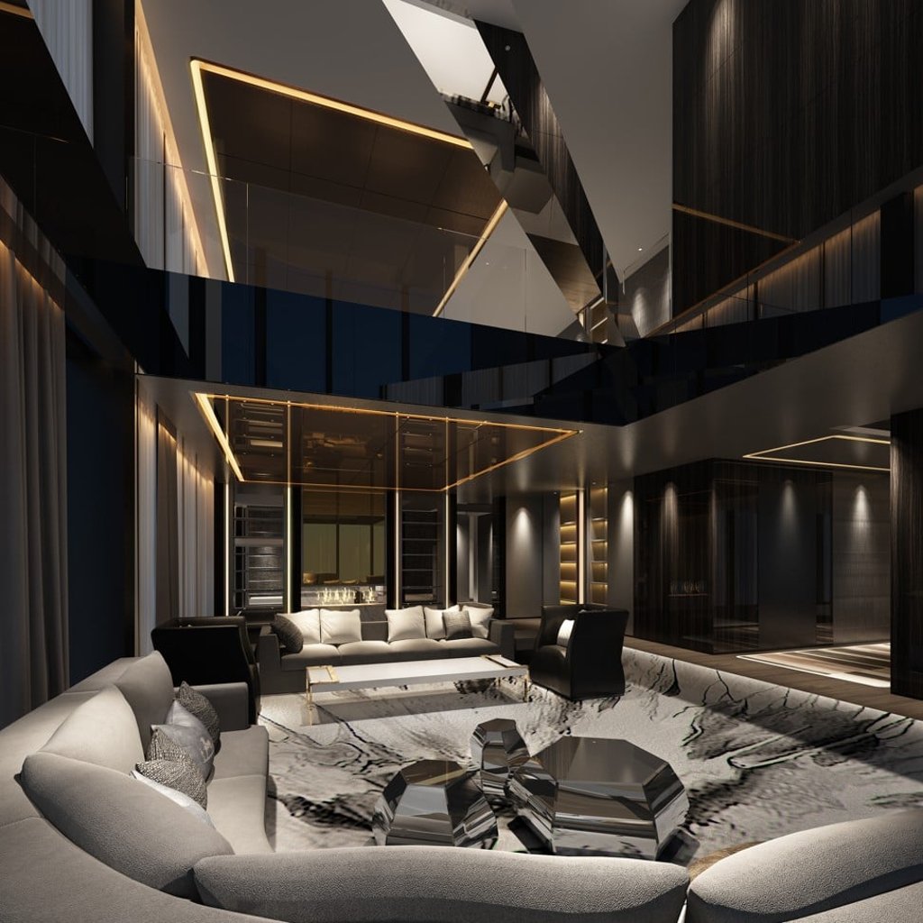 A duplex villa at the Morpheus hotel, City of Dreams. The hotel offers around 770 rooms, including suites and villas.