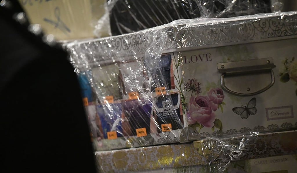 Boxes of seized goods taken from three luxury flats owned by former prime minister Najib Razak’s family. Photo: AFP/The Straits Times Boxes of seized goods taken from three luxury flats owned by former prime minister Najib Razak’s family. Photo: AFP/The Straits Times