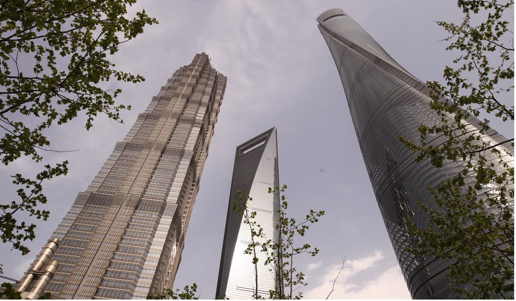 Jinmao Tower, (from left) Shanghai World Financial Center, and Shanghai Tower in Shanghai’s Lujiazui financial district. The city is set to become Greater China’s biggest office market by 2020. Photo: Simon Song