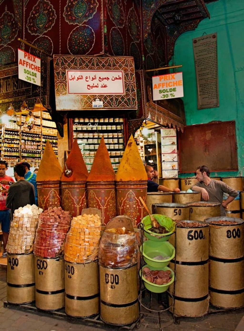 A spice stall in Marrakech.