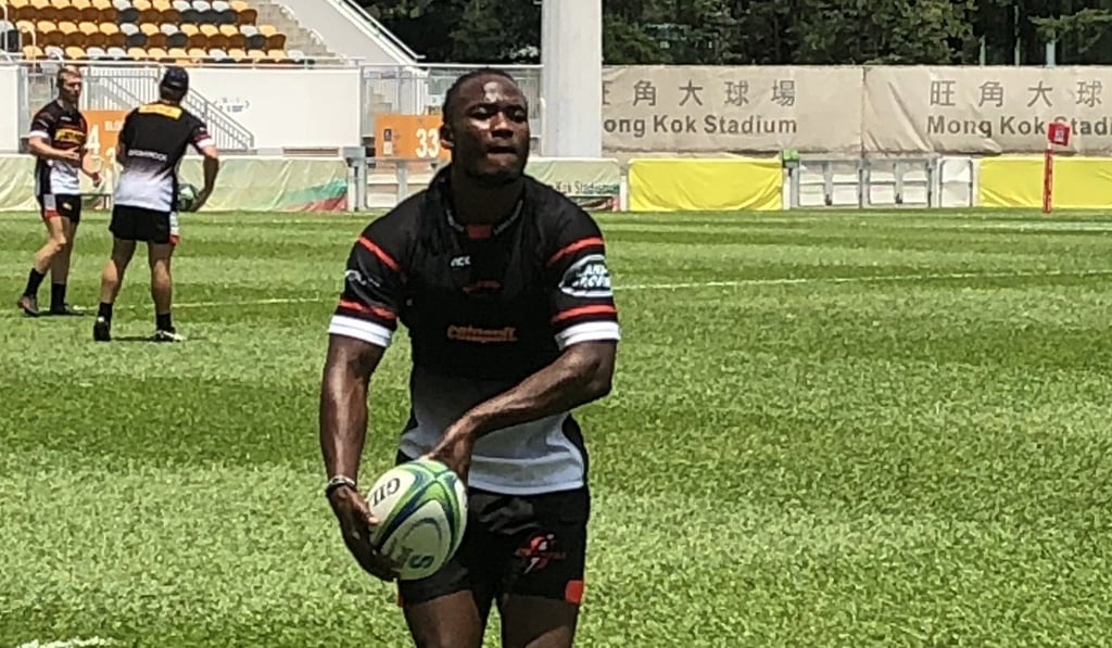 Seabelo Senatla trains at Mong Kok Stadium. Photo: Sam Agars
