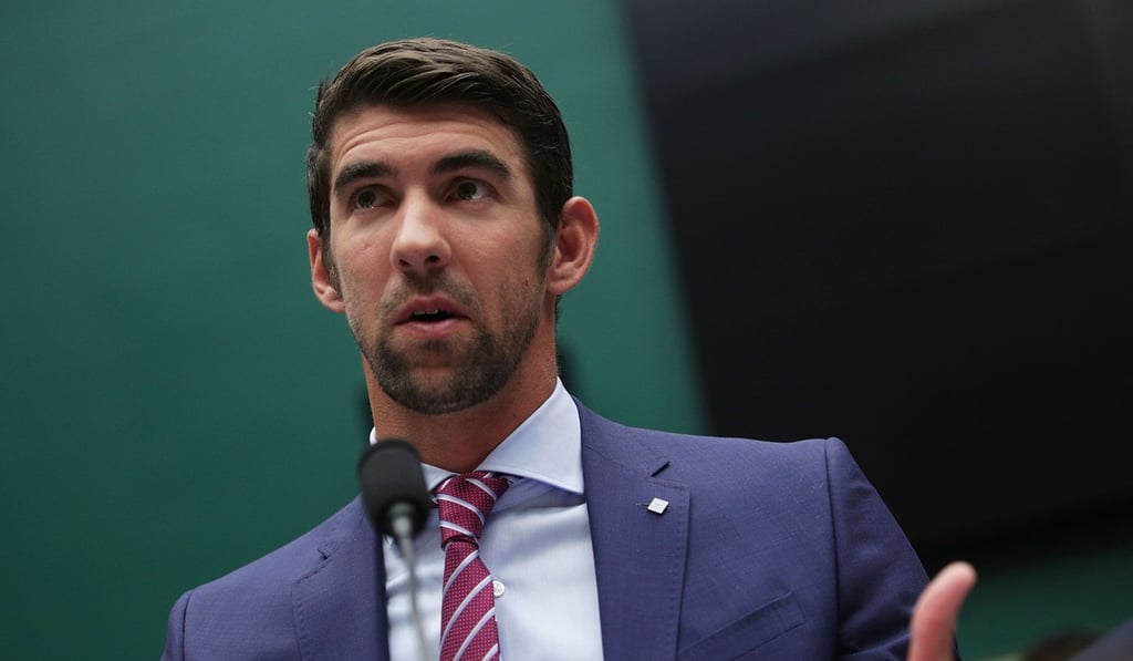 Michael Phelps testifies during an anti-doping hearing on Capitol Hill. Photo: AFP