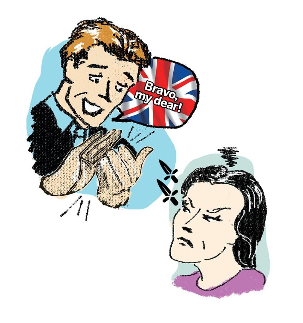 Commending a native English speaker on their proficiency in the language is, at best, hugely patronising. Illustration: Mario Rivera
