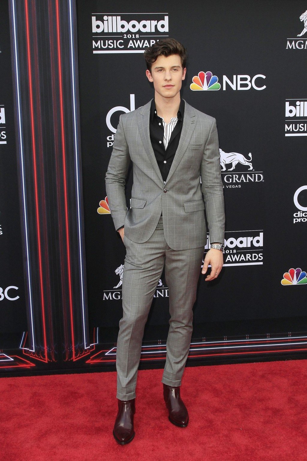 Shawn Mendes on the red carpet at the 2018 Billboard Music Awards. Finalists were selected based on US year-end chart performance, sales, number of downloads and total airplay. Photo: EPA/Nina Prommer Shawn Mendes on the red carpet at the 2018 Billboard Music Awards. Finalists were selected based on US year-end chart performance, sales, number of downloads and total airplay. Photo: EPA/Nina Prommer