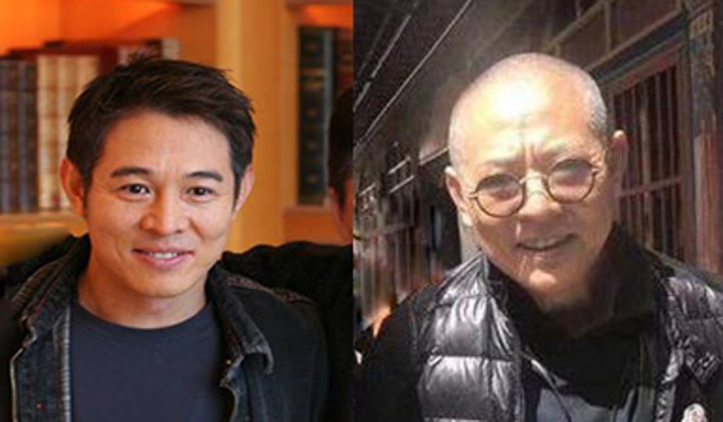 Martial arts superstar Jet Li in 2008 and today. Photo: Facebook/Weibo