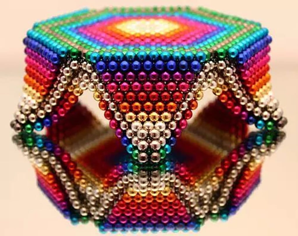 Toys featuring small magnetic balls are popular, but a doctor warned of the risks they pose to very young children. Photo: Weibo