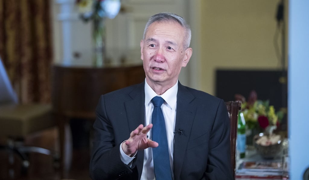 Chinese Vice-Premier Liu He is seen in Washington on Saturday. Photo: Xinhua Chinese Vice-Premier Liu He is seen in Washington on Saturday. Photo: Xinhua