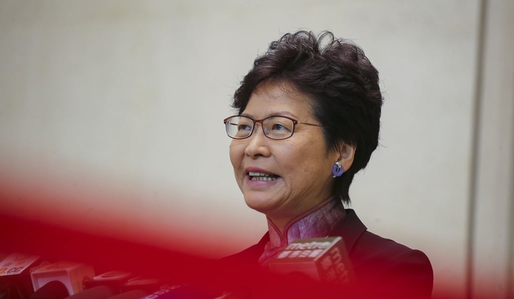 Hong Kong Chief Executive Carrie Lam Cheng Yuet-ngor meets the media before an Executive Council meeting last week. Photo: Dickson Lee