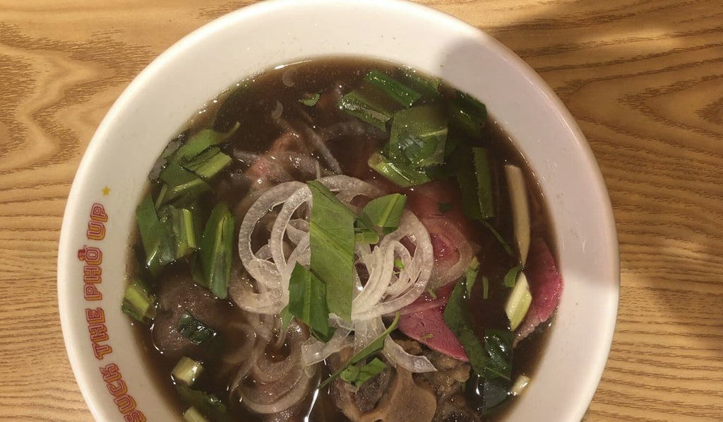 Pho Bo with raw beef, oxtail, beef balls and wagyu brisket. Photo: Louise Moon
