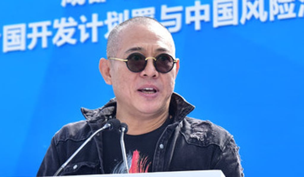 Jet Li at the 10th year anniversary of the Sichuan earthquake memorial this month. Photo: Weibo Jet Li at the 10th year anniversary of the Sichuan earthquake memorial this month. Photo: Weibo