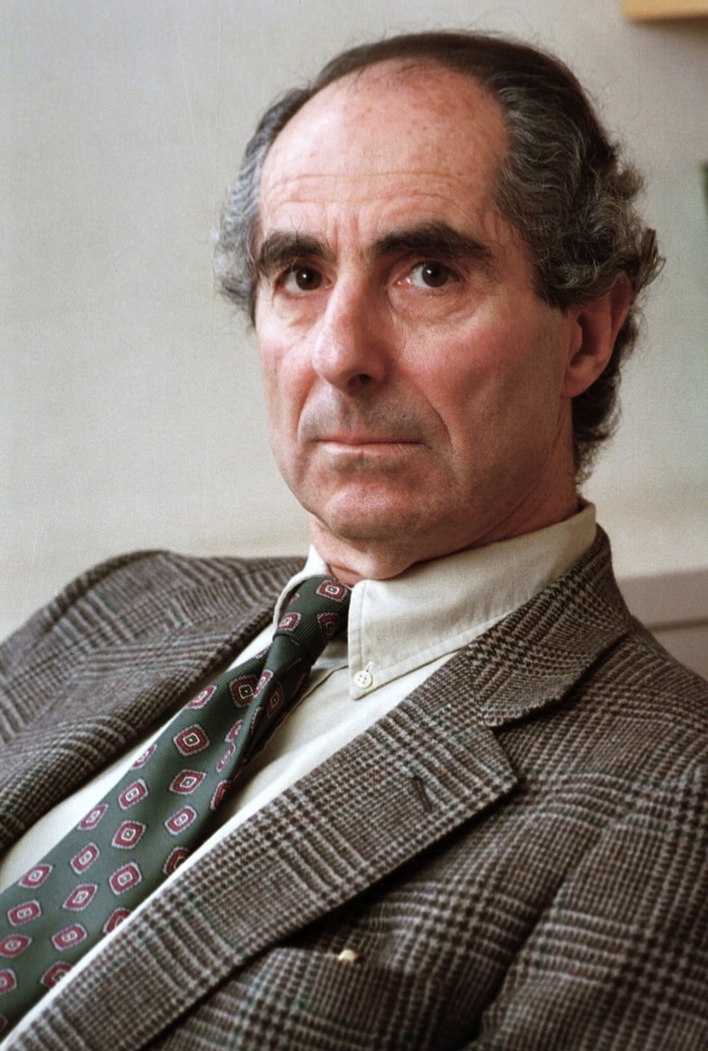 In this March 22, 1993 file photo, American author Philip Roth is seen during an interview promoting his new book