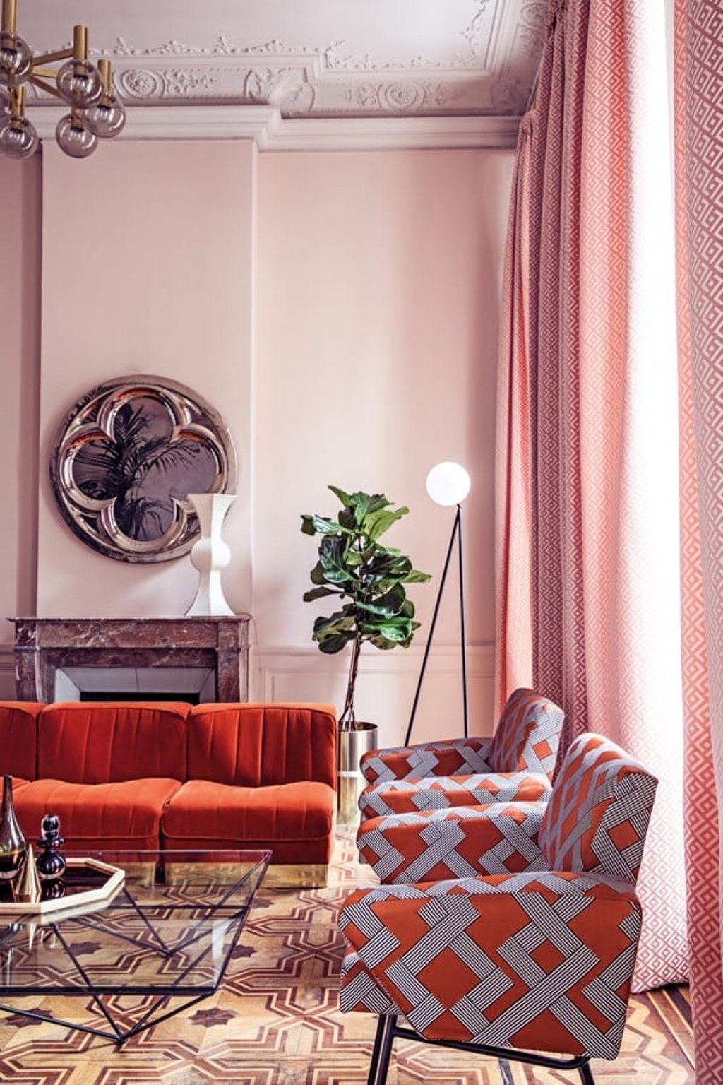 Orange and pink go together in the Manuel Canovas spring 2018 collection from Altfield Interiors.