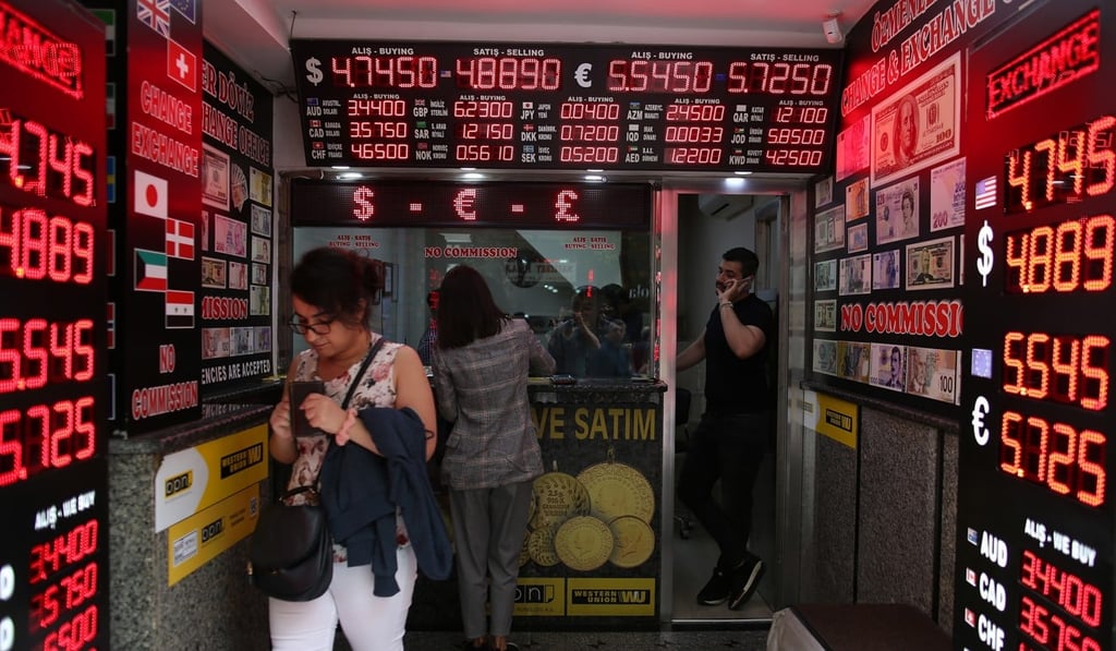 A currency exchange office in Istanbul, Turkey. Photo: EPA