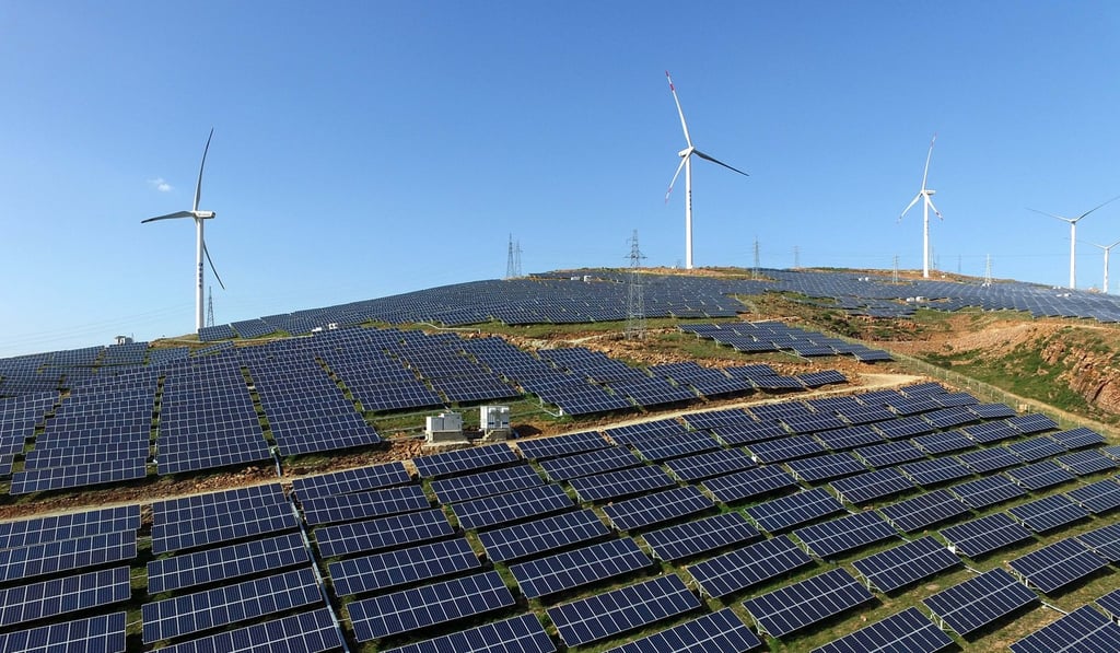 A solar power plant in Henan province. Photo: Xinhua A solar power plant in Henan province. Photo: Xinhua
