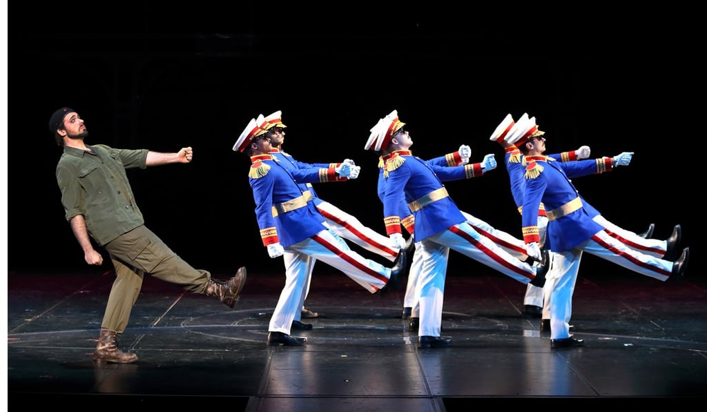 Roxmouth as Che in Evita the musical. Photo: Christiaan Kotze