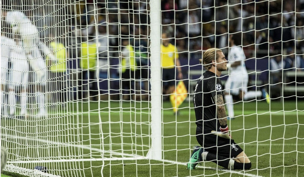 Liverpool goalkeeper Loris Karius reacts during the Uefa Champions League final. Photo: Xinhua