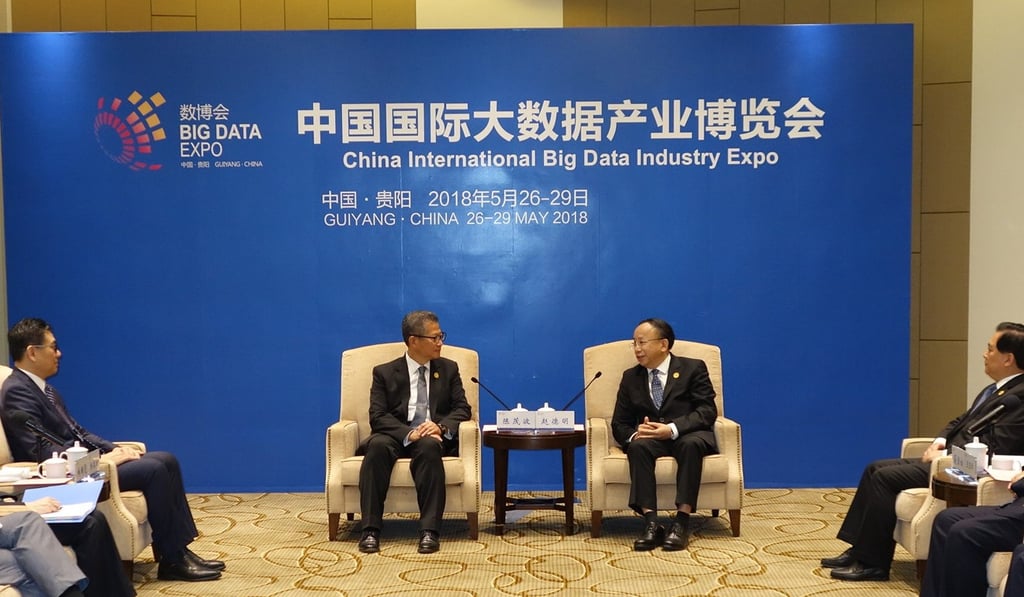 Chan (left) met with the Secretary of the Guiyang CPC Committee, Mr Zhao Deming (right) during his trip. Photo: Handout Chan (left) met with the Secretary of the Guiyang CPC Committee, Mr Zhao Deming (right) during his trip. Photo: Handout