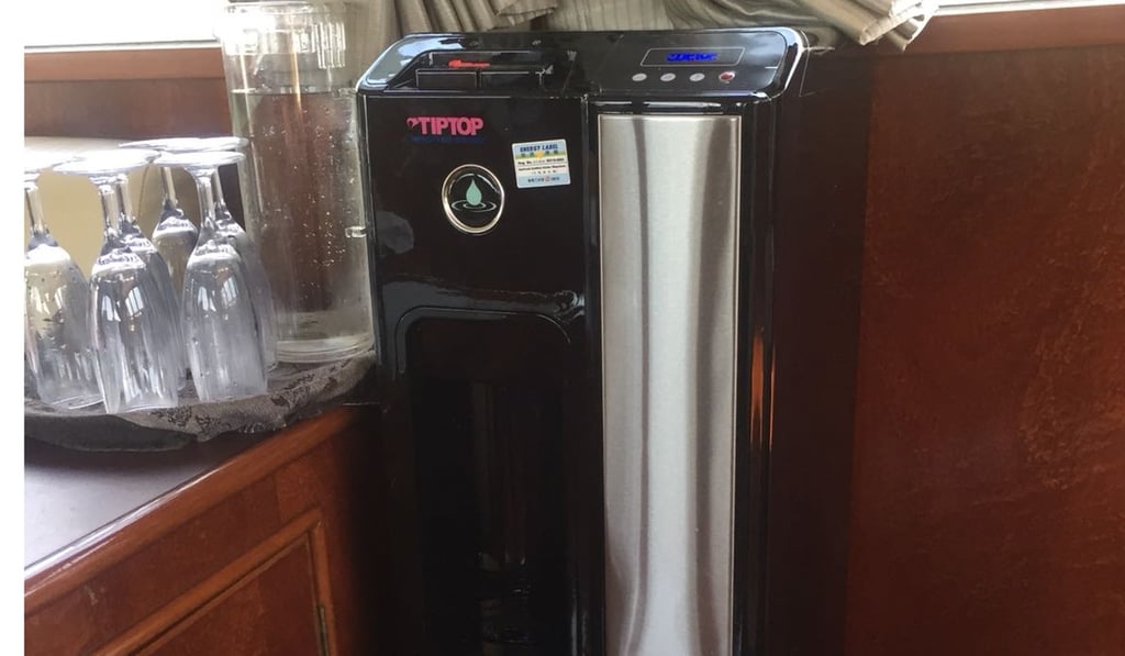 Hong Kong-based boat chartering company Lazydays has water dispensers on board to avoid the use of single-use plastic bottles. Hong Kong-based boat chartering company Lazydays has water dispensers on board to avoid the use of single-use plastic bottles.
