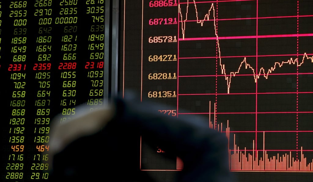 An investor monitors stock prices at a brokerage house in Beijing. Photo: Agence France-Presse