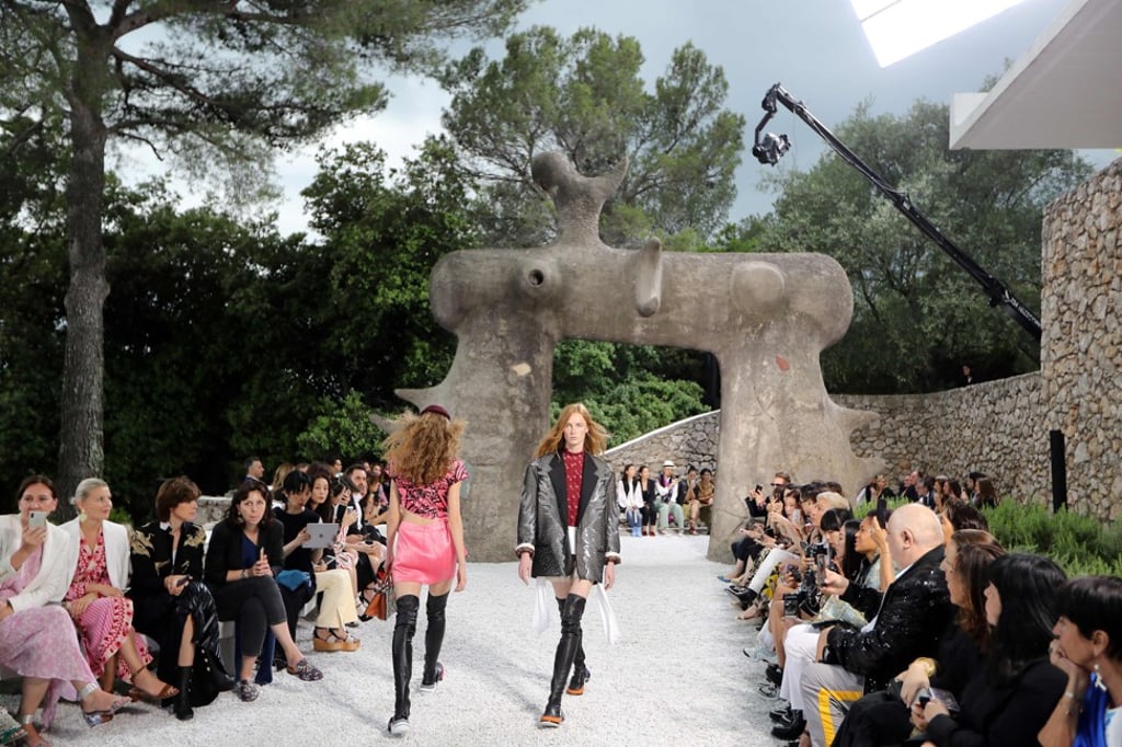 Models present creations by Nicolas Ghesquiere during the Louis Vuitton Cruise 2019 collection fashion show at Maeght Foundation in Saint-Paul-de-Vence, southeastern France. Photo: AFP & Valery Hache Models present creations by Nicolas Ghesquiere during the Louis Vuitton Cruise 2019 collection fashion show at Maeght Foundation in Saint-Paul-de-Vence, southeastern France. Photo: AFP & Valery Hache