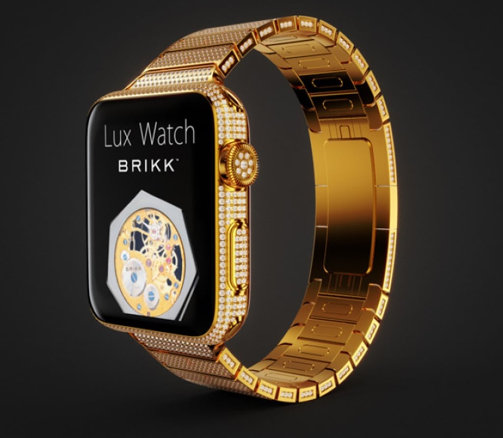 Diamonds and gold set the Brikk Lux Watch Omni apart.