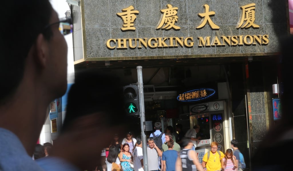 Officers arrested two people and seized a quantity of drugs at a flat in Chungking Mansions. Photo: Handout