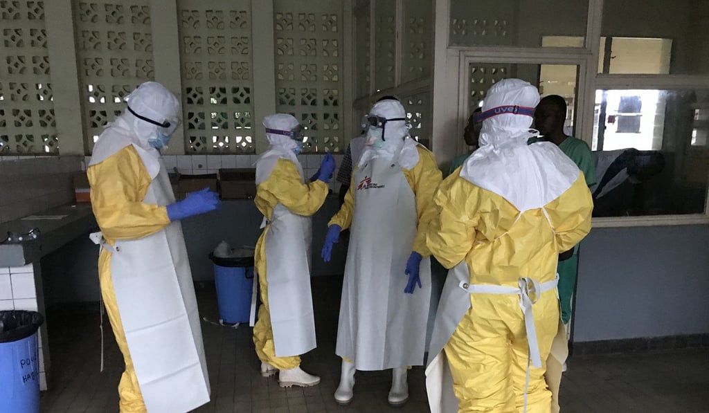 Médecins Sans Frontières staff treat patients in the isolation areas in the Mbandaka hospital, in Equateur province, Democratic Republic of Congo. Photo: EPA