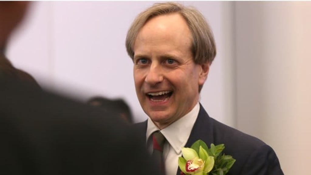 MSCI president Baer Pettit attends the MSCI's A-share inclusion ceremony on Thursday. Photo: SCMP