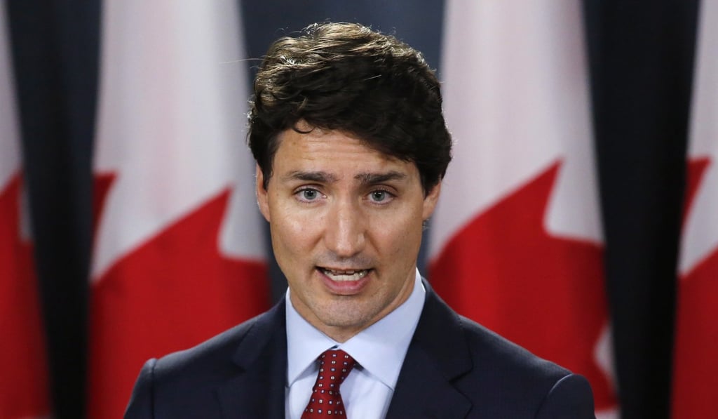 Canadian Prime Minister Justin Trudeau denounces the ‘unacceptable’ US tariffs on Thursday. Photo: The Canadian Press via AP Canadian Prime Minister Justin Trudeau denounces the ‘unacceptable’ US tariffs on Thursday. Photo: The Canadian Press via AP