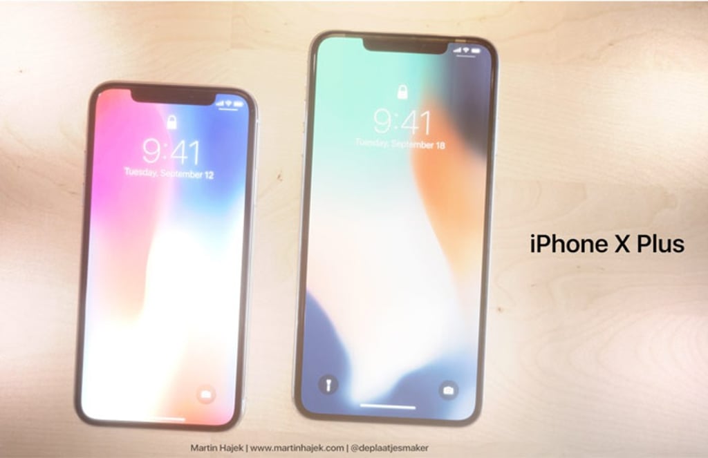 This is rumoured to be a leaked photo of the iPhone X and the iPhone X Plus.