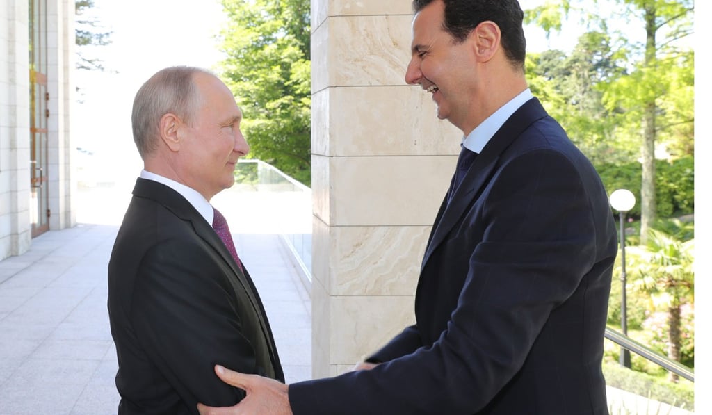 Russian President Vladimir Putin meets Syrian counterpart Bashar al-Assad in Sochi. Photo: Reuters Russian President Vladimir Putin meets Syrian counterpart Bashar al-Assad in Sochi. Photo: Reuters