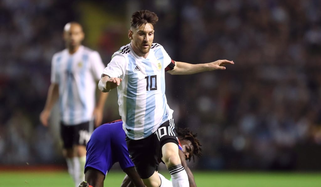 Argentina’s Lionel Messi in action against Haiti. Photo: Reuters