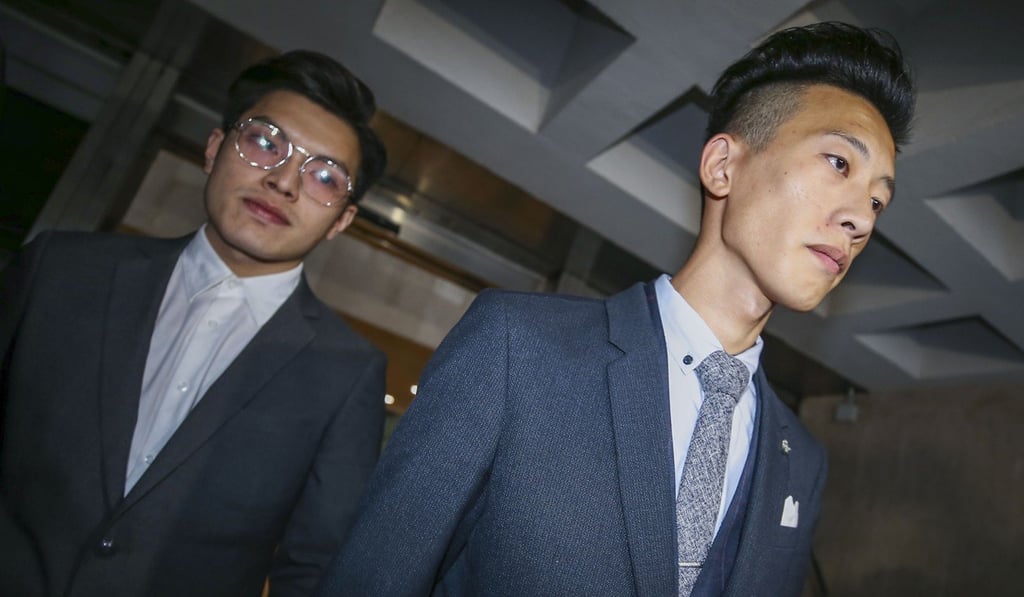 Lee Nok-man (left) and Lam Ngo-hin leave the High Court. Photo: Dickson Lee