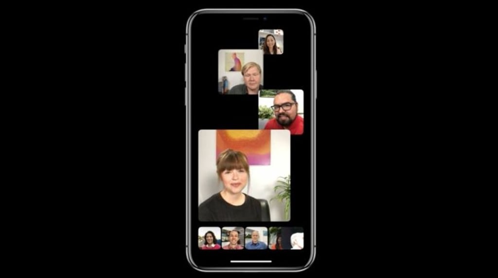 FaceTime, upgraded and integrated with the Messages app, will feature responsive tiles of people involved in group chats, which will get bigger when a person speaks up. Photo: Apple