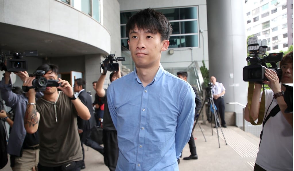 Baggio Leung at Kowloon City Court. Photo: Edward Wong