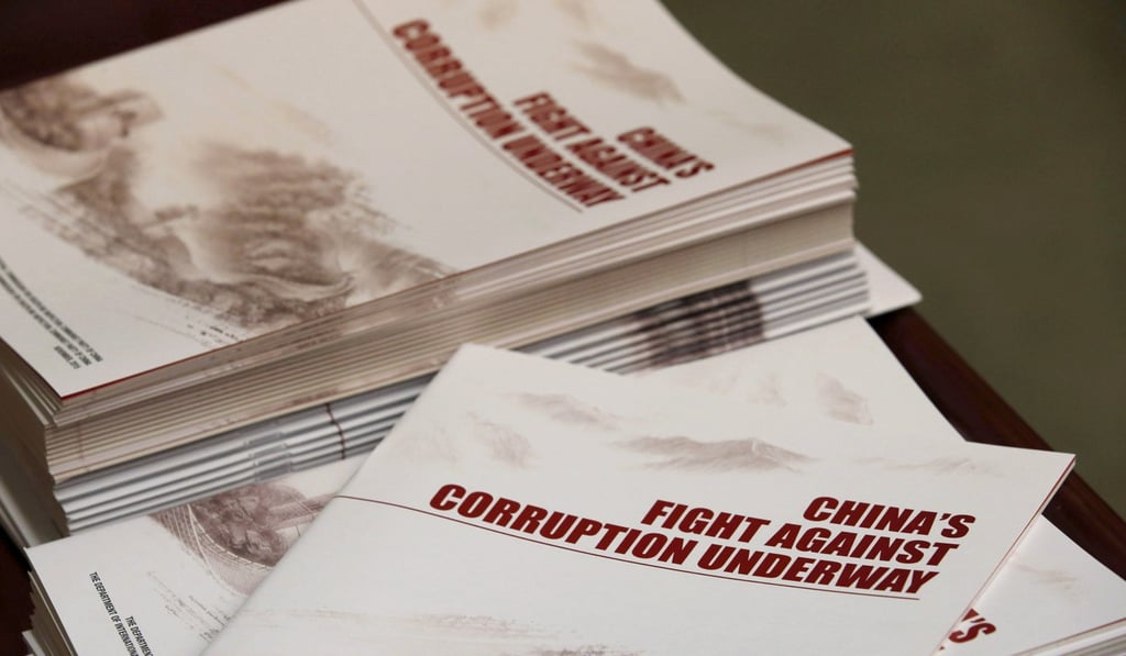Information issued by China’s political corruption watchdog. Photo: Reuters