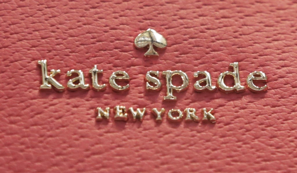 The Kate Spade logo appears on one of her handbags at a store in New York's SoHo neighborhood. Photo: AP
