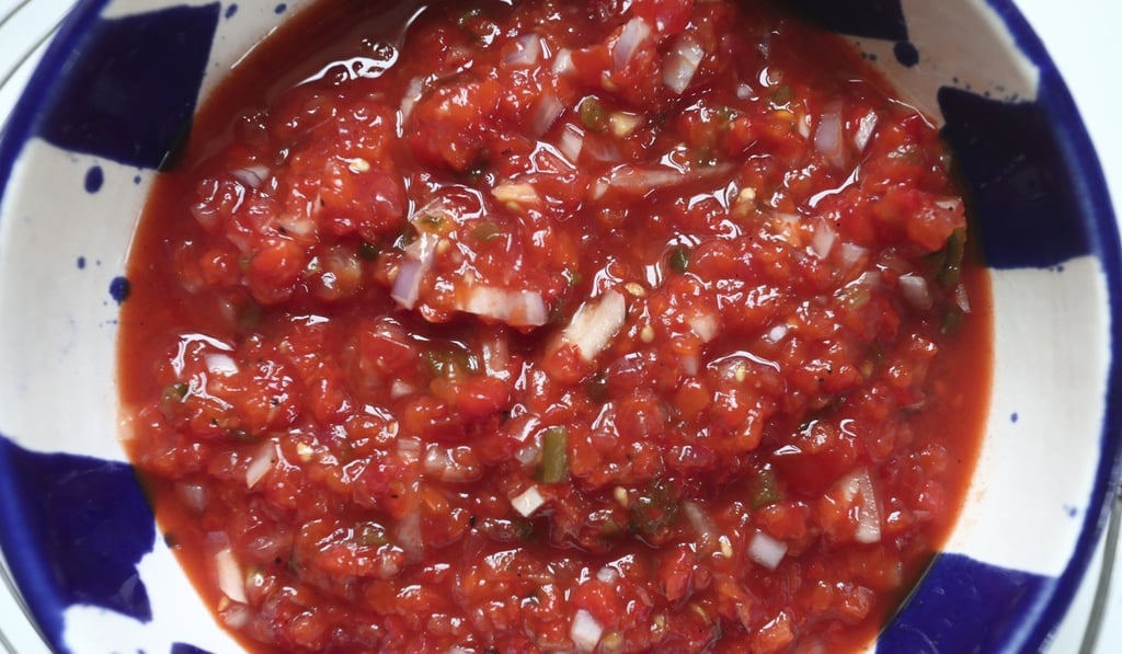 The roasted red pepper and jalapeño salsa goes well with savoury churros.