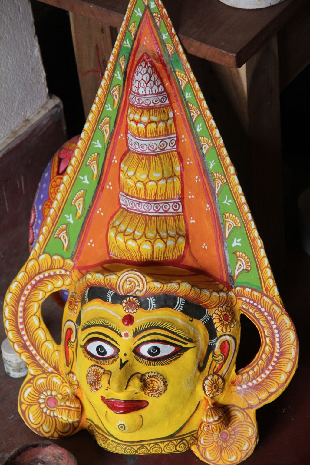 A papier-mâché mask created by a Raghurajpur artist. Picture: Kalpana Sunder