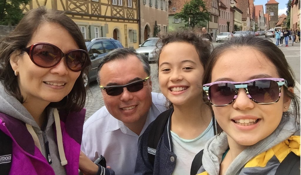 The Shiu family (from left): Jennifer Lau, Gavin Shiu and two daughters, Natalie and Felicity. Photo: Courtesy of Gavin Shiu