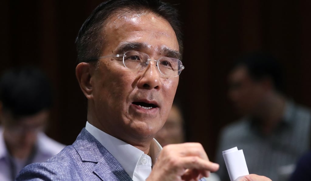 Lawmaker Michael Tien slammed the government over its relationship with the MTR Corp involving the multibillion-dollar rail project. Photo: K.Y. Cheng