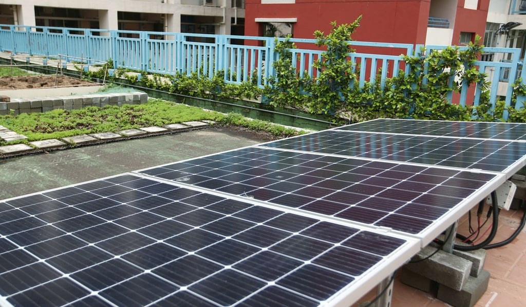 The solar panel system at St Bonaventure Catholic Primary School. Photo: Edmond So