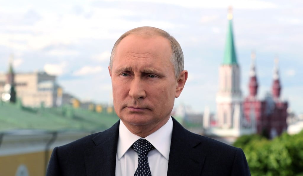 epa06795823 Russian President Vladimir Putin during a video address on the occasion of the 2018 FIFA World Cup opening ceremony in Moscow, Russia, 08 June 2018 (issued 09 June 2018). The FIFA World Cup 2018 takes place in Russia from 14 June until 15 July 2018. EPA-EFE/SERGEY BOBYLEV / SPUTNIK / KREMLIN POOL MANDATORY CREDIT