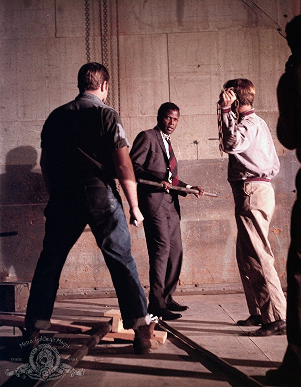 Sidney Poitier (centre) in a still from the film. Sidney Poitier (centre) in a still from the film.