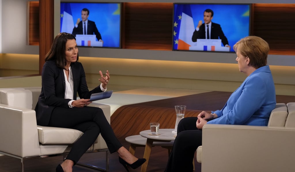 Merkel made the remarks to German journalist and TV presenter Anne Will (pictured) during an interview for the ARD TV talkshow ‘Anne Will’ in Berlin, Germany, on Sunday. Photo: Wolfgang Borrs/NDA via EPA-EFE Merkel made the remarks to German journalist and TV presenter Anne Will (pictured) during an interview for the ARD TV talkshow ‘Anne Will’ in Berlin, Germany, on Sunday. Photo: Wolfgang Borrs/NDA via EPA-EFE