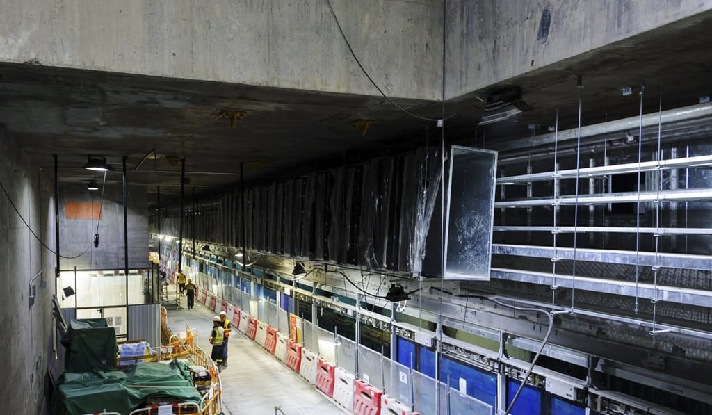 The construction site at To Kwa Wan Station where the latest incident of substandard work is said to have taken place. Photo: MTR