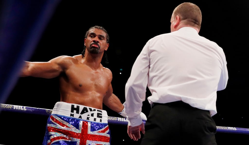 A dazed David Haye.