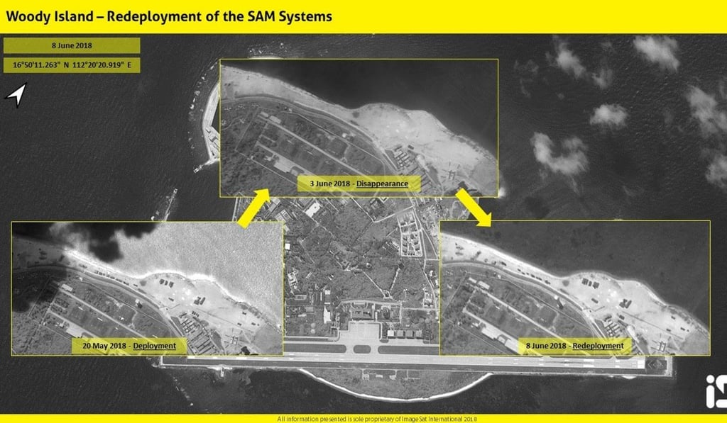 ISI says the images of Woody Island suggest the missiles have been put back exactly in the same place. Photo: ISI